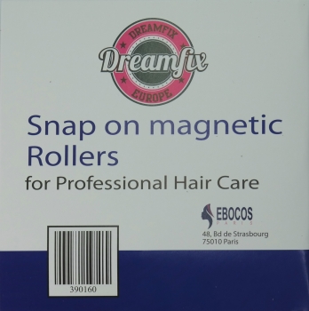 Dreamfix Snap on magnetic C middle Rollers pink = size Ø 1 inch 10 pieces